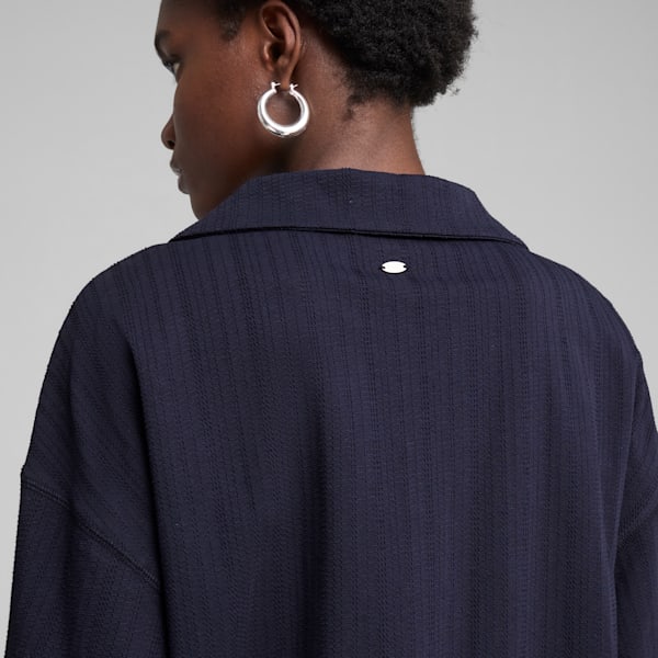 YONA Women's Oversized Polo, New Navy, extralarge