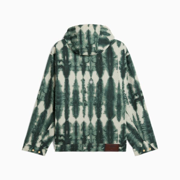 PALAIS ARTISAN Men's Seersucker Jacket, Green Moon, extralarge