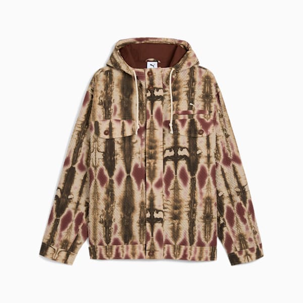 PALAIS ARTISAN Men's Seersucker Jacket, Chocotart, extralarge
