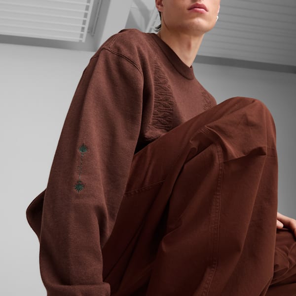 PALAIS ARTISAN Men's Crew Top, Chocotart, extralarge