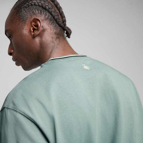 PALAIS ARTISAN Men's Tee, Green Moon, extralarge
