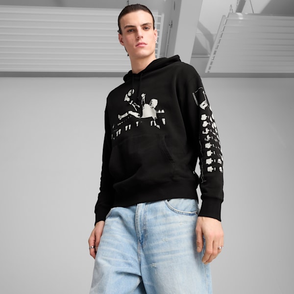 Sudadera con capucha de fútbol para hombre GRAPHICS, PUMA Black, extralarge