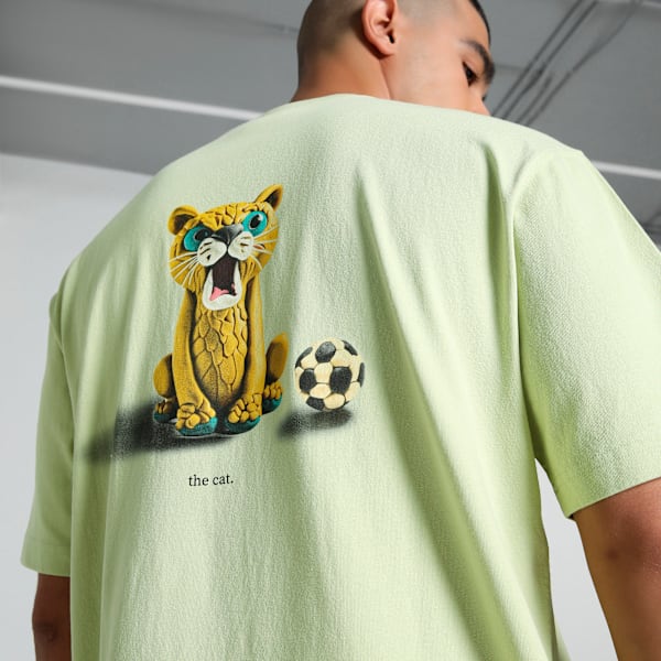 GRAPHICS The PUMA Cat Men's Relaxed Tee, Pistachio Green, extralarge-IND