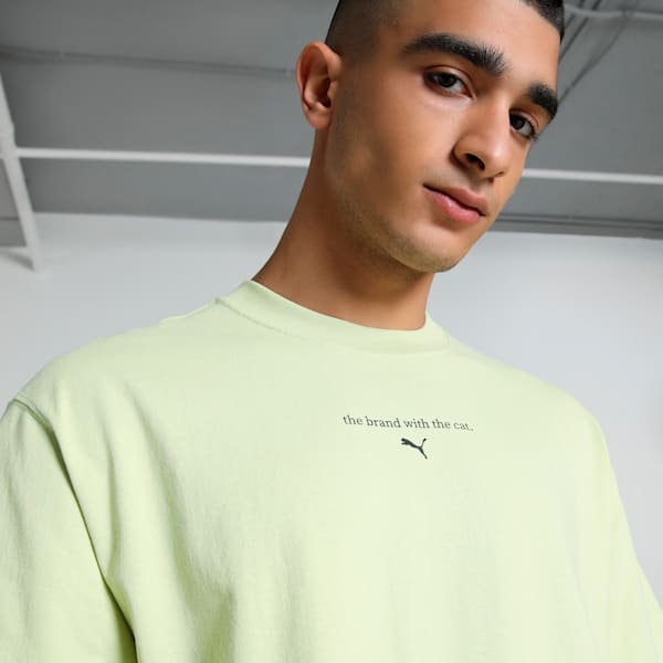 GRAPHICS The Cat Men's Tee, Pistachio Green, extralarge-IND