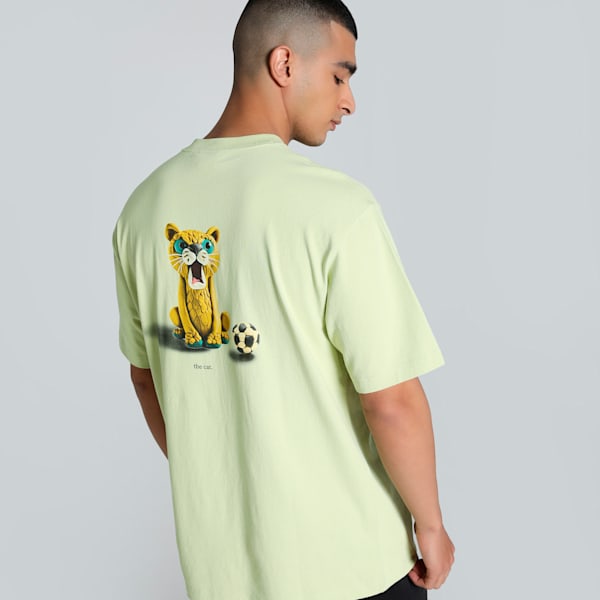 GRAPHICS The Cat Men's Tee, Pistachio Green, extralarge-IND