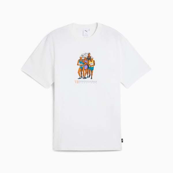 メンズ グラフィックス マラソン 半袖 Tシャツ, PUMA White, extralarge-JPN