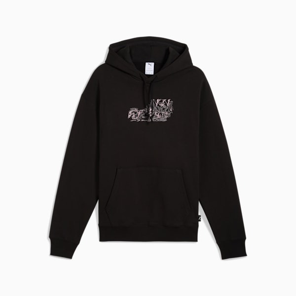 PUMA x CHARLOTTE ROHDE Men's Relaxed Fit Hoodie, PUMA Black, extralarge-IND