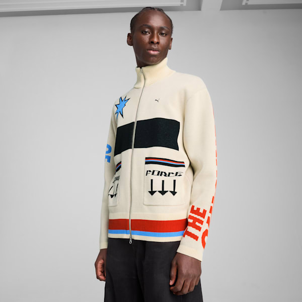 SPECIAL ITEMS Knit Moto Men's Jacket, Alpine Snow, extralarge