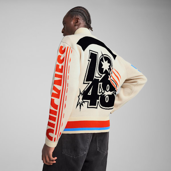 SPECIAL ITEMS Knit Moto Men's Jacket, Alpine Snow, extralarge