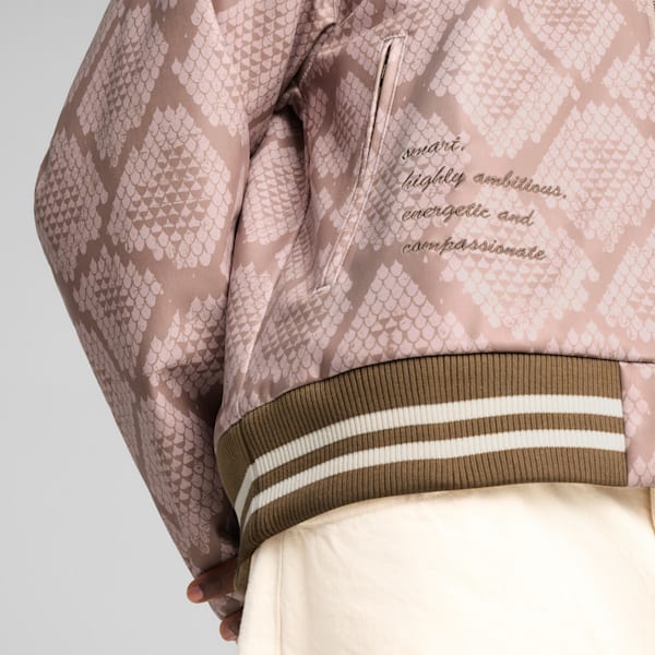 Chamarra universitaria para hombre Year of the Snake, Coconut Crush-AOP, extralarge