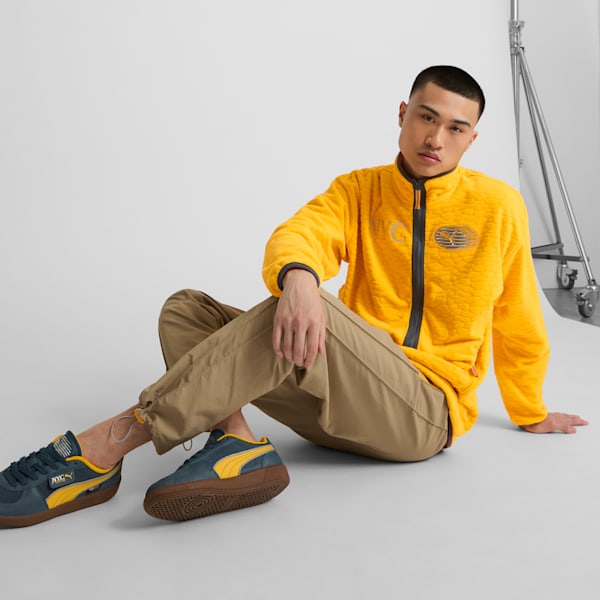NYC Men's Fleece Jacket, Tangerine, extralarge