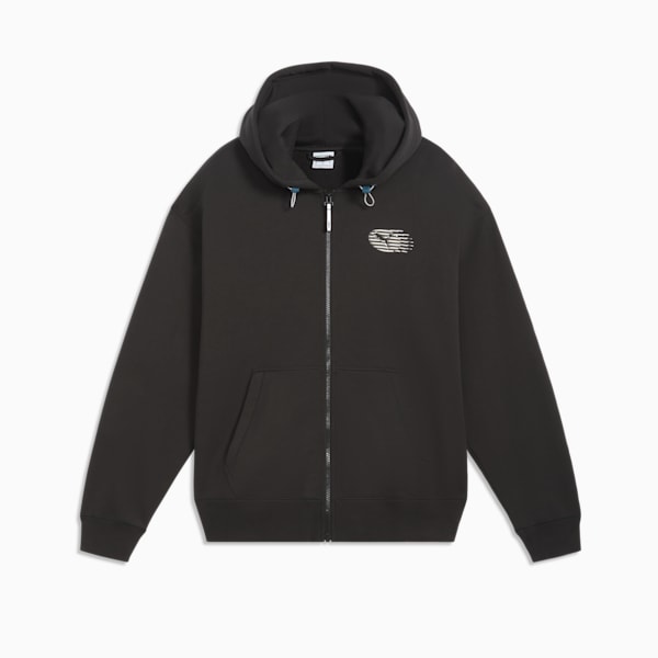 Sudadera con capucha y cremallera completa para hombre NYC Long Run, PUMA Black, extralarge