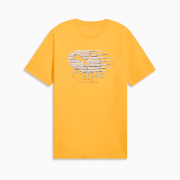 Camiseta de hombre patrocinadora de NYC Long Run, Tangerine, extralarge
