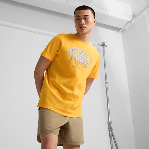 Camiseta de hombre patrocinadora de NYC Long Run, Tangerine, extralarge
