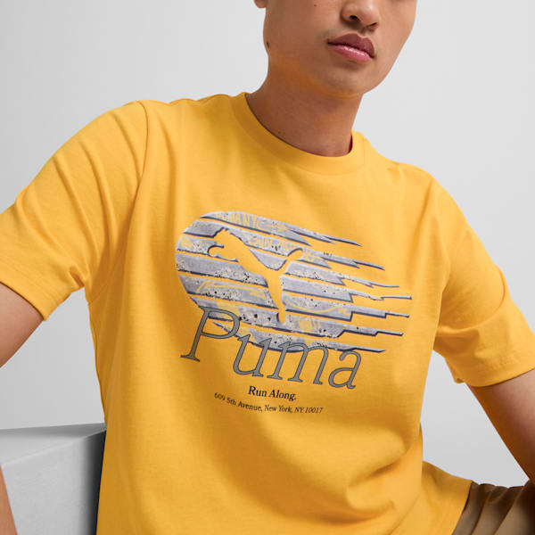 Camiseta de hombre patrocinadora de NYC Long Run, Tangerine, extralarge