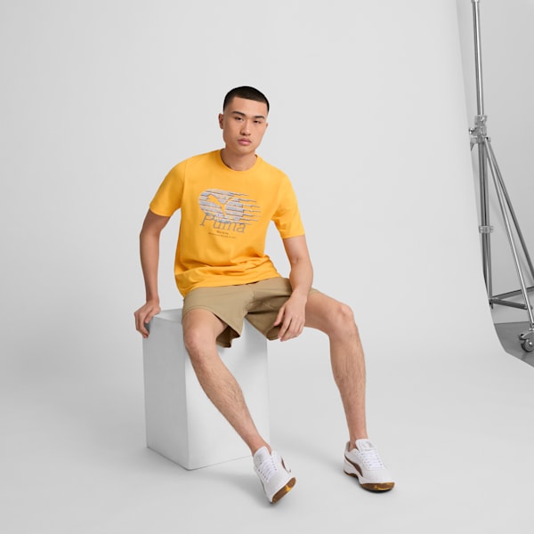 Camiseta de hombre patrocinadora de NYC Long Run, Tangerine, extralarge