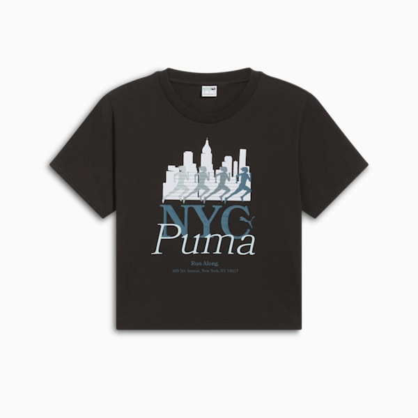 NYC Women's Cropped Tee, PUMA Black, extralarge