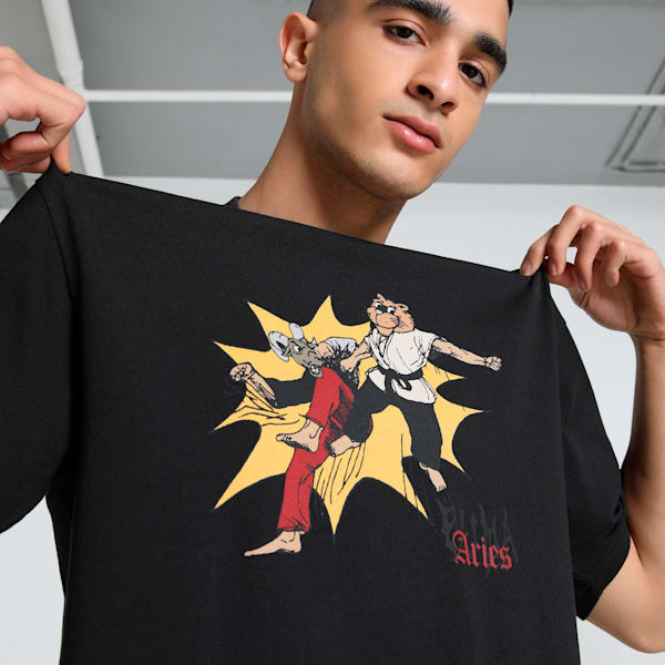 PUMA x ARIES ARISE Relaxed Fit Graphic Tee, PUMA Black, extralarge-IND