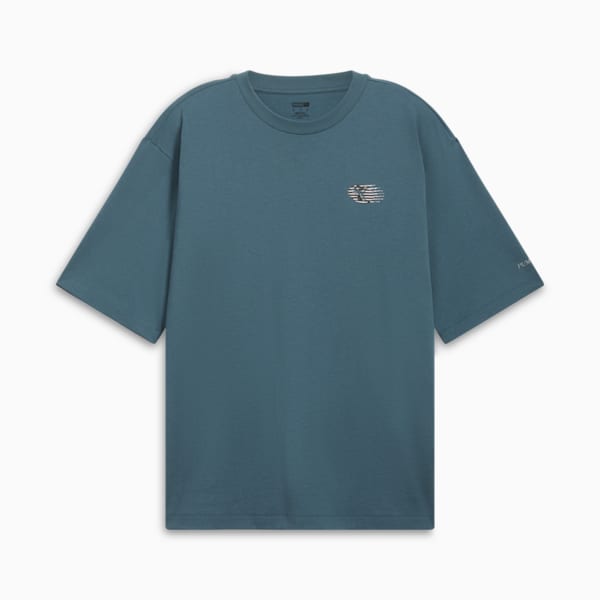 Camiseta NYC Long Run Logo para hombre, Gray Skies, extralarge