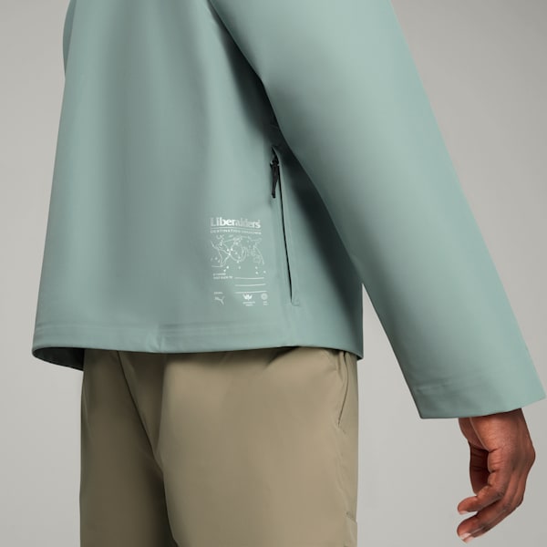 PUMA x LIBERAIDERS Men's Relaxed Fit Light Jacket, Green Moon, extralarge-IND