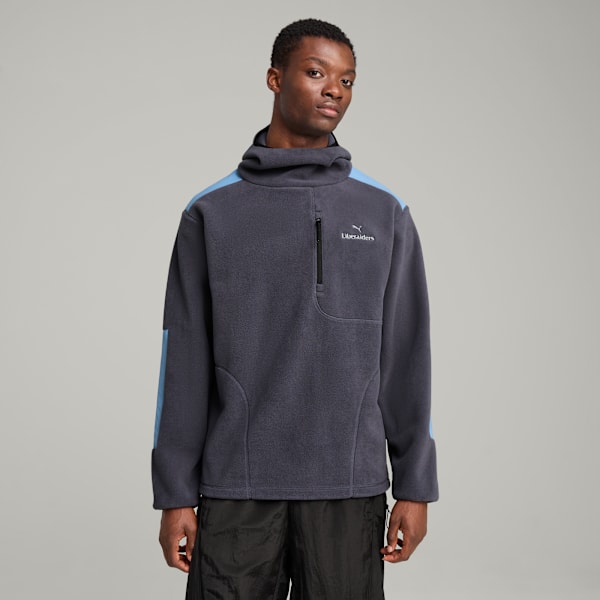 PUMA x LIBERAIDERS Men's Balaclava Hoodie, Galactic Gray, extralarge-IND