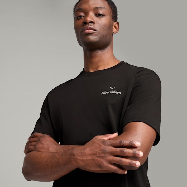 PUMA x LIBERAIDERS Men's Relaxed Fit Tee, PUMA Black, extralarge-IND