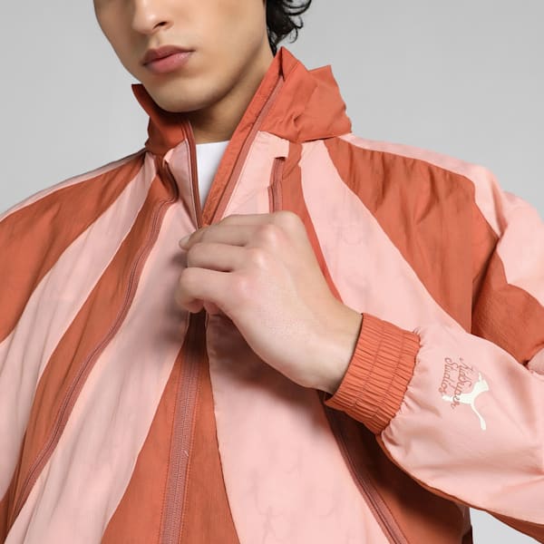 PUMA x KIDSUPER Men's Relaxed Fit Windbreaker, Pink Fruit, extralarge-IND