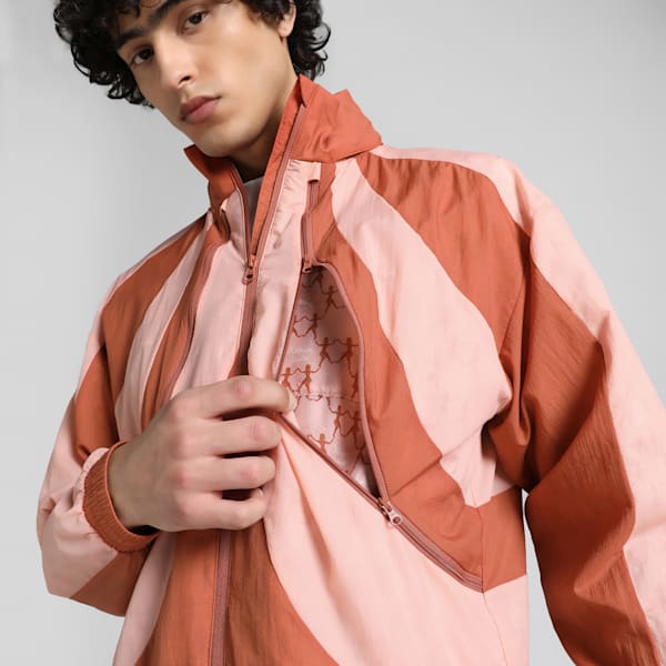 PUMA x KIDSUPER Men's Relaxed Fit Windbreaker, Pink Fruit, extralarge-IND