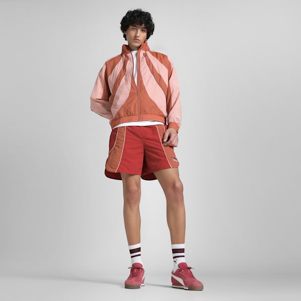 PUMA x KIDSUPER Men's Relaxed Fit Windbreaker, Pink Fruit, extralarge-IND