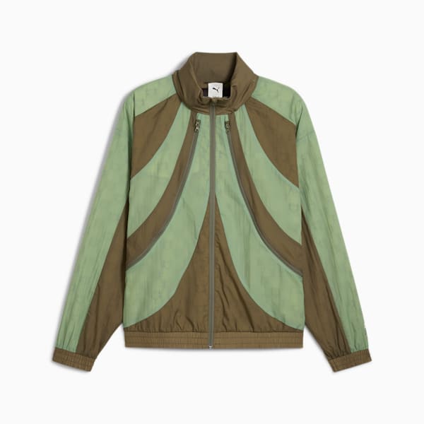 PUMA x KIDSUPER Men's Relaxed Fit Windbreaker, Dusty Green, extralarge-IND