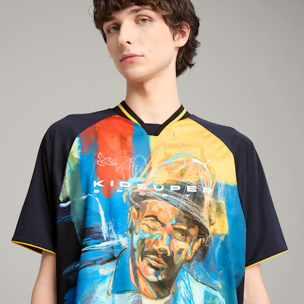 Playera PUMA x KIDSUPER para hombre, New Navy, extralarge