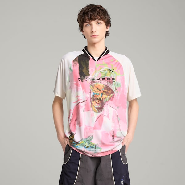 Playera PUMA x KIDSUPER para hombre, Warm White, extralarge