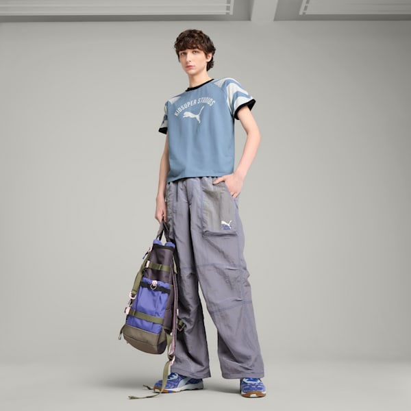 PUMA x KIDSUPER Men's Slim Fit Ringer Tee, Cool Blue, extralarge-IND