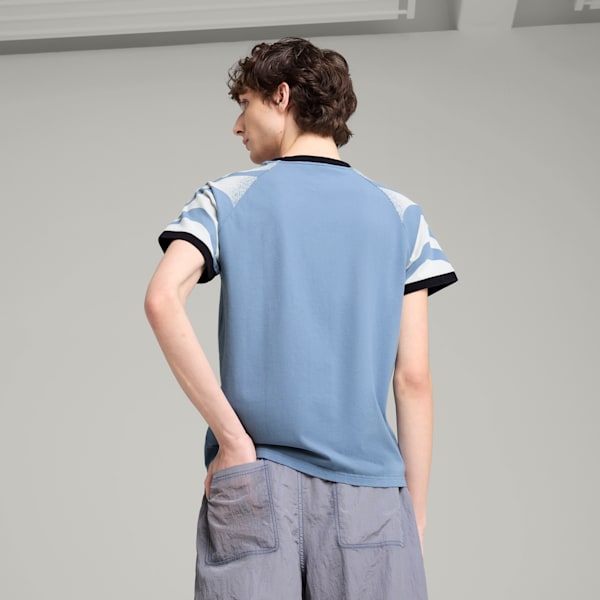 PUMA x KIDSUPER Men's Slim Fit Ringer Tee, Cool Blue, extralarge-IND