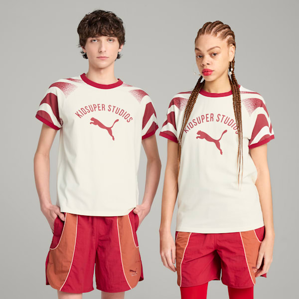 PUMA x KIDSUPER Ringer Tee Men, Warm White, extralarge