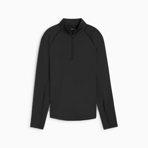YOU-V Solid Quarter-Zip Golf Top Women, PUMA Black, extralarge-GBR