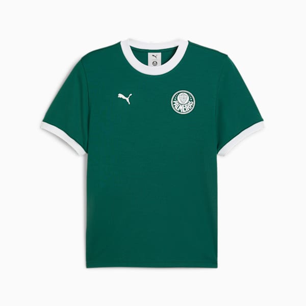 ユニセックス PUMA x SEパルメイラス リンガー 半袖 Tシャツ, Malachite, extralarge-JPN