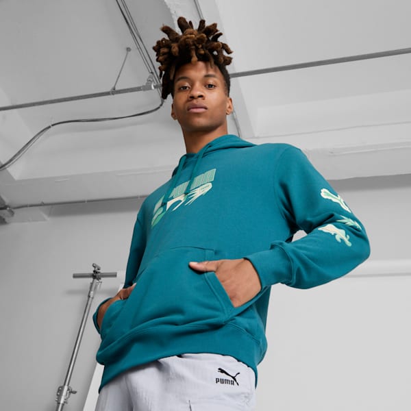 CLASSICS Brand Love Hoodie Men, Cold Green, extralarge