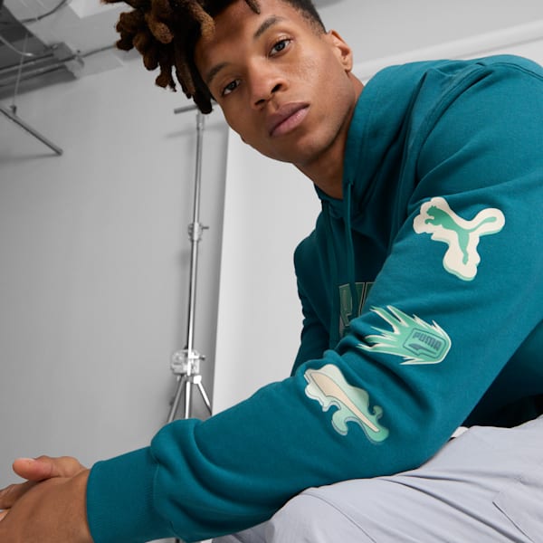 CLASSICS Brand Love Hoodie Men, Cold Green, extralarge