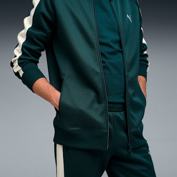 T7 ALWAYS ON Men's Track Jacket, Green Terrain-Alpine Snow, extralarge-IND