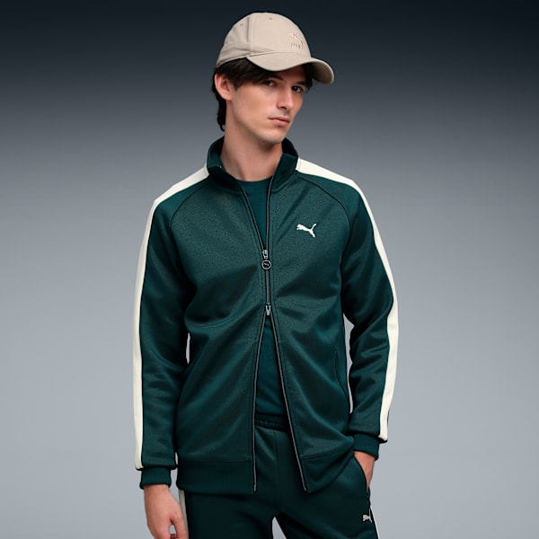 T7 ALWAYS ON Men's Track Jacket, Green Terrain-Alpine Snow, extralarge-IND