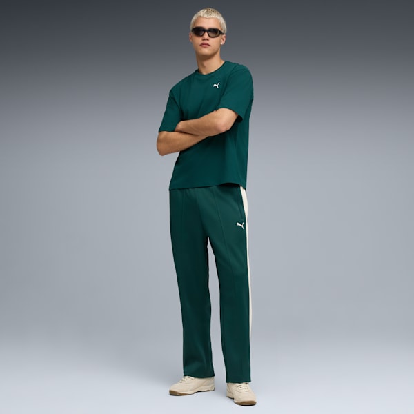 T7 Men's Relaxed Track Pants, Green Terrain-Alpine Snow, extralarge