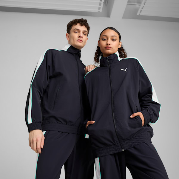 T7 Men's Oversized Track Jacket, New Navy, extralarge