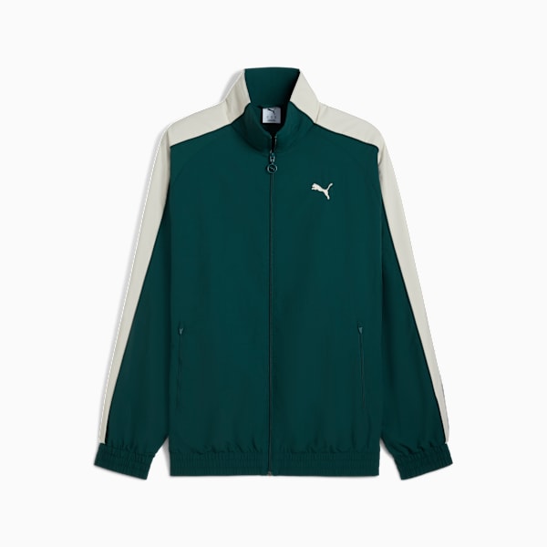 T7 Men's Oversized Track Jacket, Green Terrain, extralarge