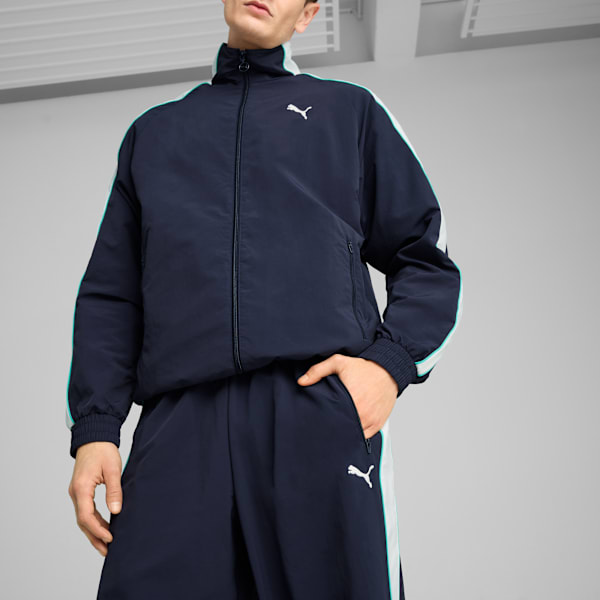 T7 Oversized Unisex Track Pants, New Navy, extralarge-IND