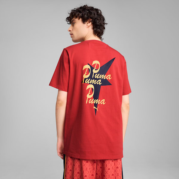 ROAD TO UNITY Men's Graphic Tee, Red Fire, extralarge