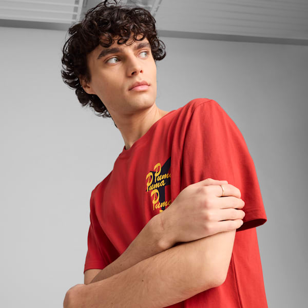 ROAD TO UNITY Men's Graphic Tee, Red Fire, extralarge