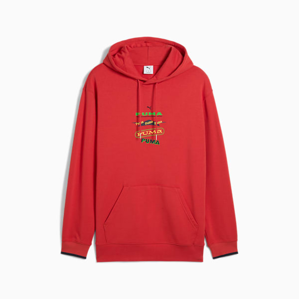 Road To Unity Graphic Men's Hoodie, Red Fire, extralarge-IND