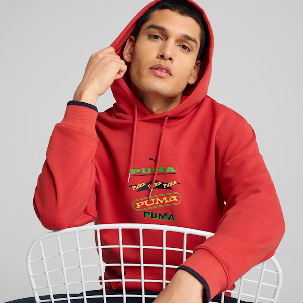 Road To Unity Graphic Men's Hoodie, Red Fire, extralarge-IND