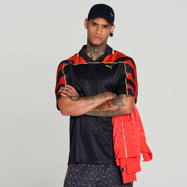 ROAD TO UNITY Men's Relaxed Soccer Jersey, New Navy, extralarge